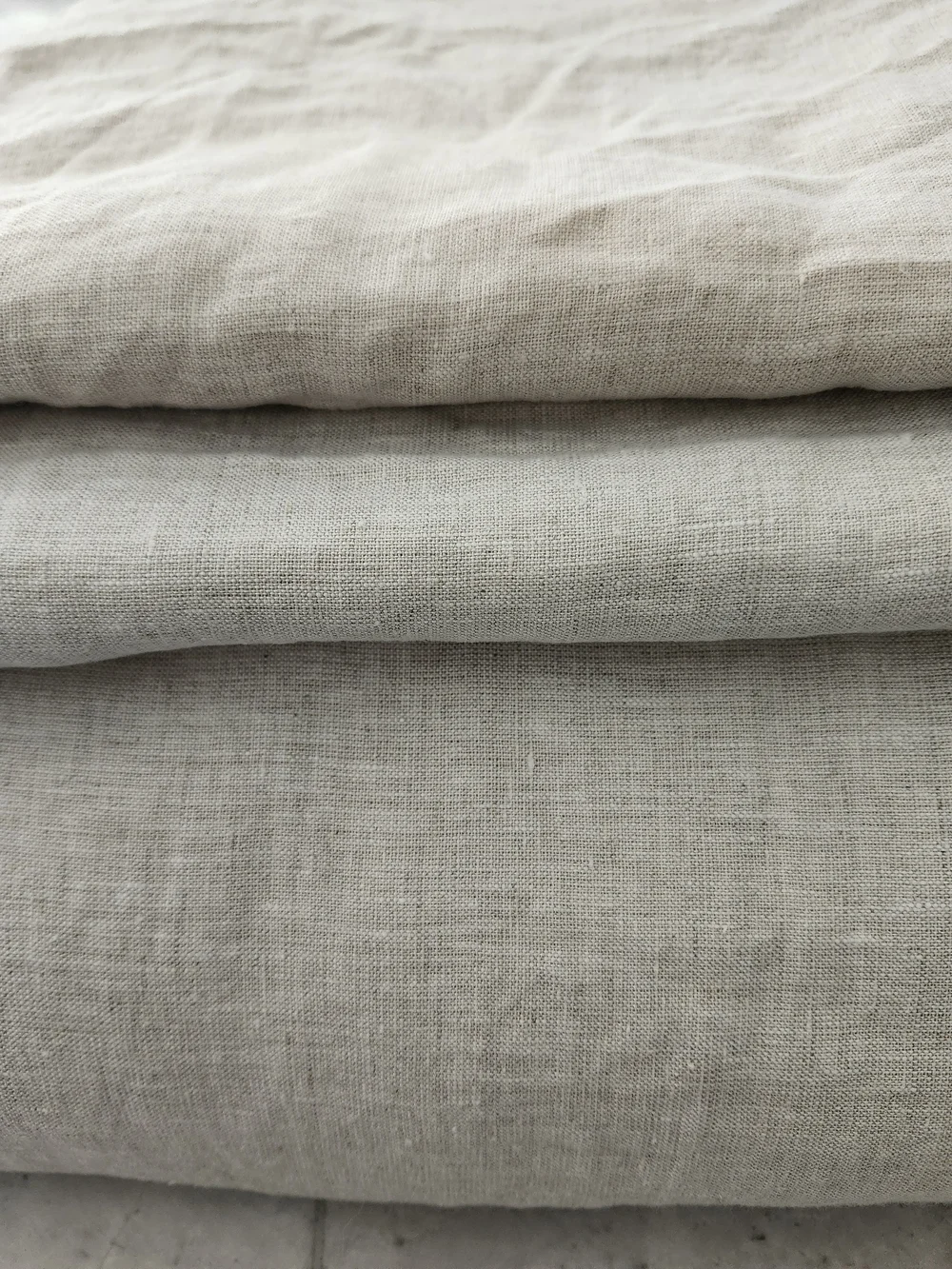 NWT Quince European Linen Duvet Cover Set King Cal King Natural Chambray
